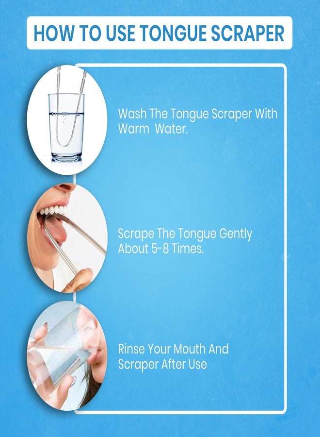 HOKIN Tongue Scraper for Adults by HOKIN (2Pcs Oral Care Pack Stainless Steel Tongue Cleaners Reduce Bad Breath 100% Metal Tough Scrapers Men and Women Hygiene Product - Image 4