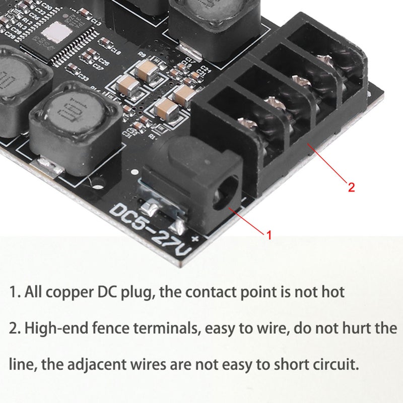ZK 502C HIFI Power Amplifier Board 50W Convenient DIY Clear Sound Filter Inductance TPA3116 Audio Power Amplifier - Image 2