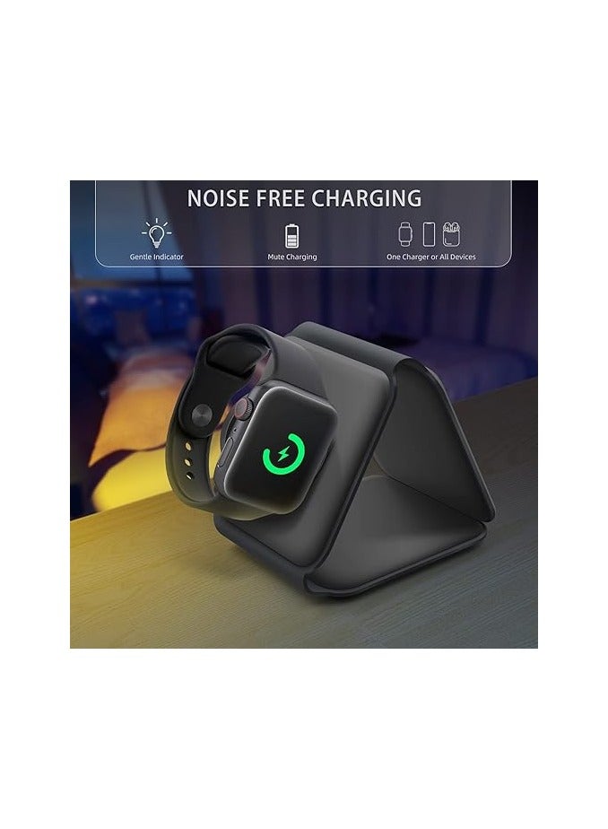 Excefore 3 in 1 Wireless Charger, Wireless Charging, Wireless Magnetic Fast Charging Foldable Dock station Charger - Image 4