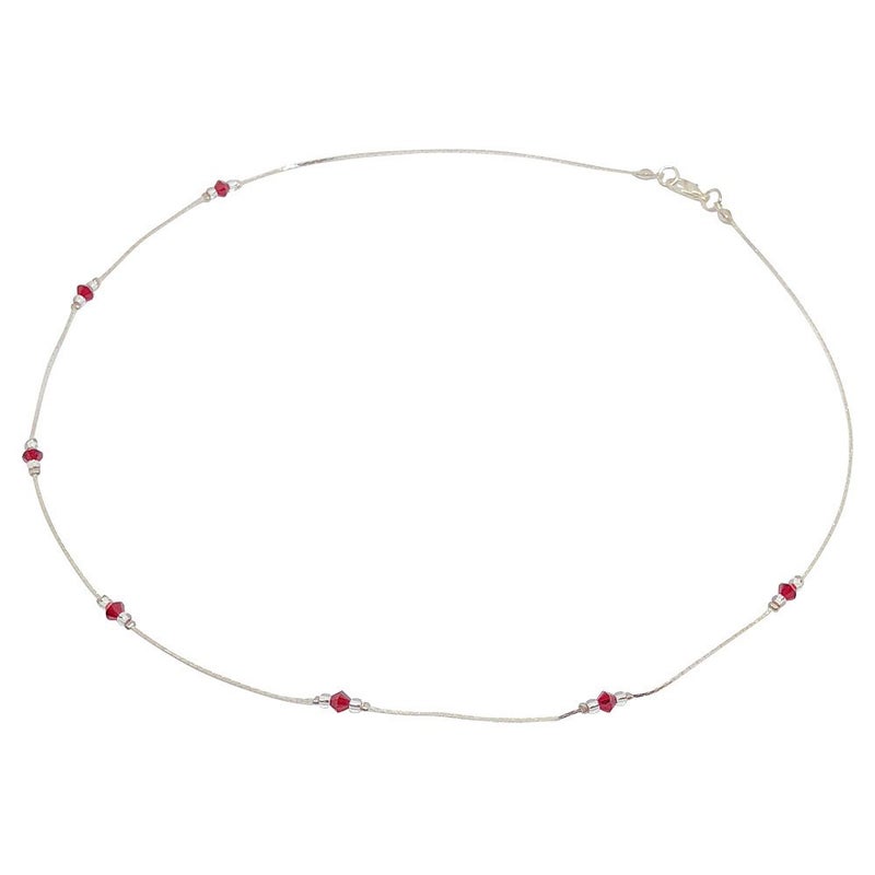 ميرابيلا قلادة وأقراط وسوار مطلي بالفضة الإسترلينية مرصعة بكريستال سواروفسكي، مع علبة هدايا (قلادة) - Image 1