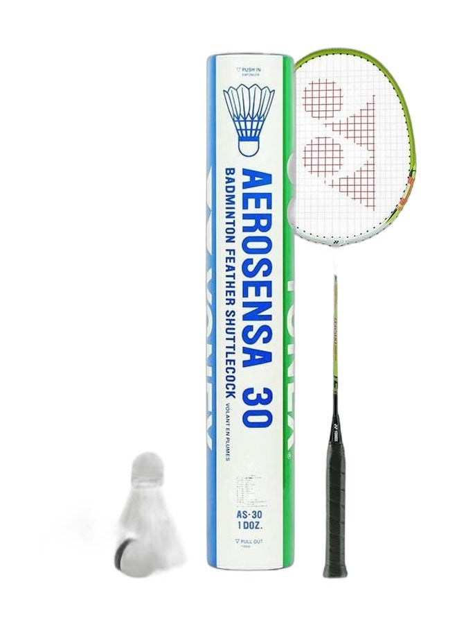 Yonex B-6500I Recreational Pe Badminton Racket + Aerosensa 30 Feather Shuttle Cock, Number 3 Pack  - Image 1