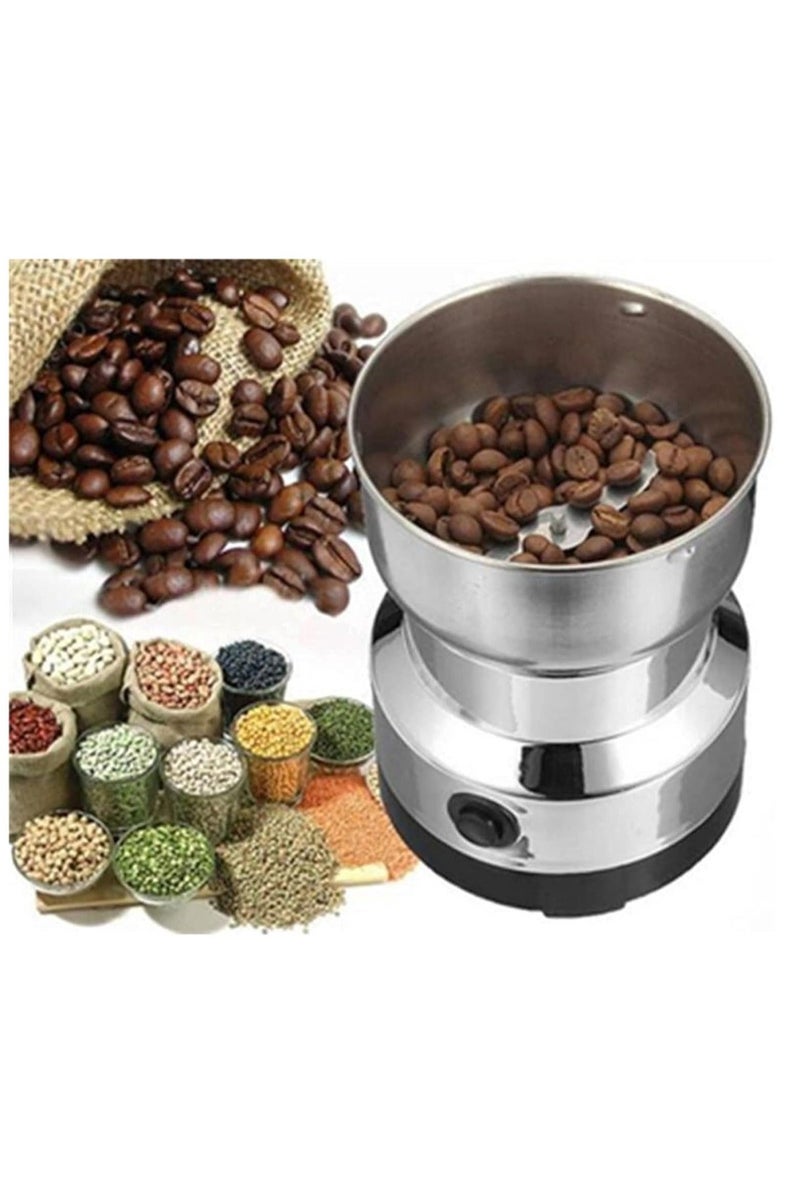 أداة طحن حبوب القهوة الكهربائية متعددة الأغراض من الاستانلس لطحن البذور والتوابل والأعشاب والمكسرات بقوة 300 وات - Image 1