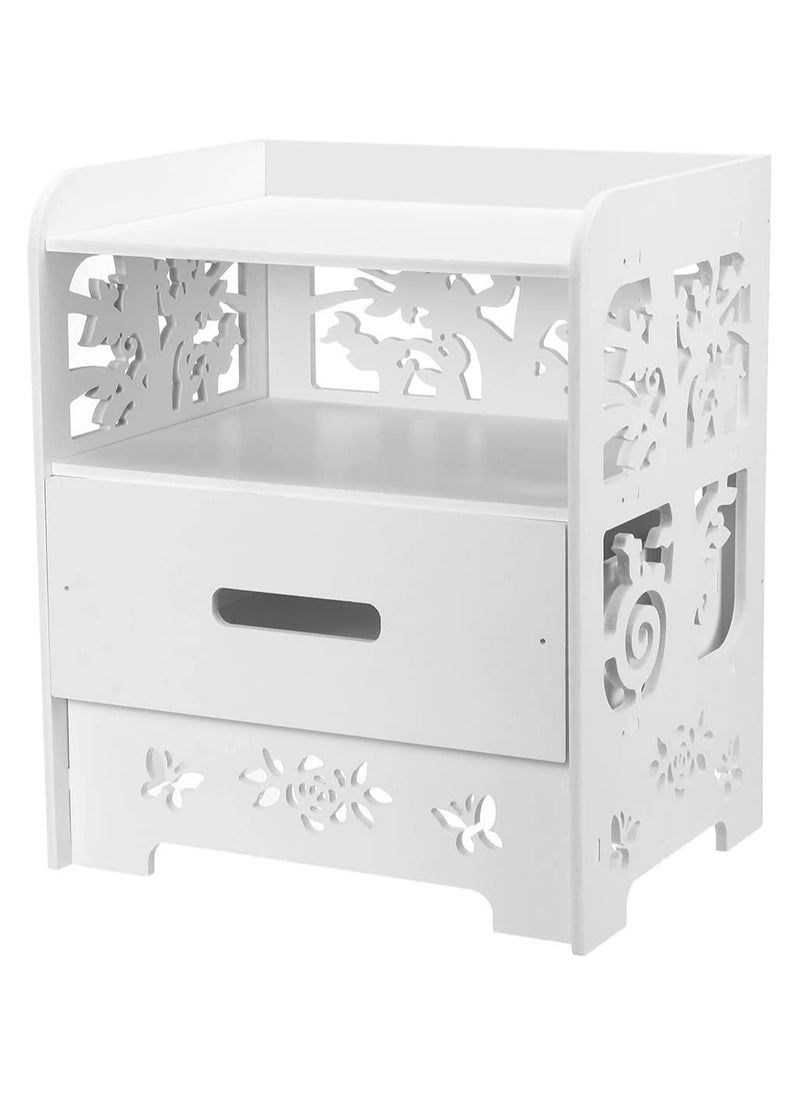 TPGP - side table with drawer ||A multi-use bedroom side table with a distinctive design and a bottom drawer for storage - Image 1