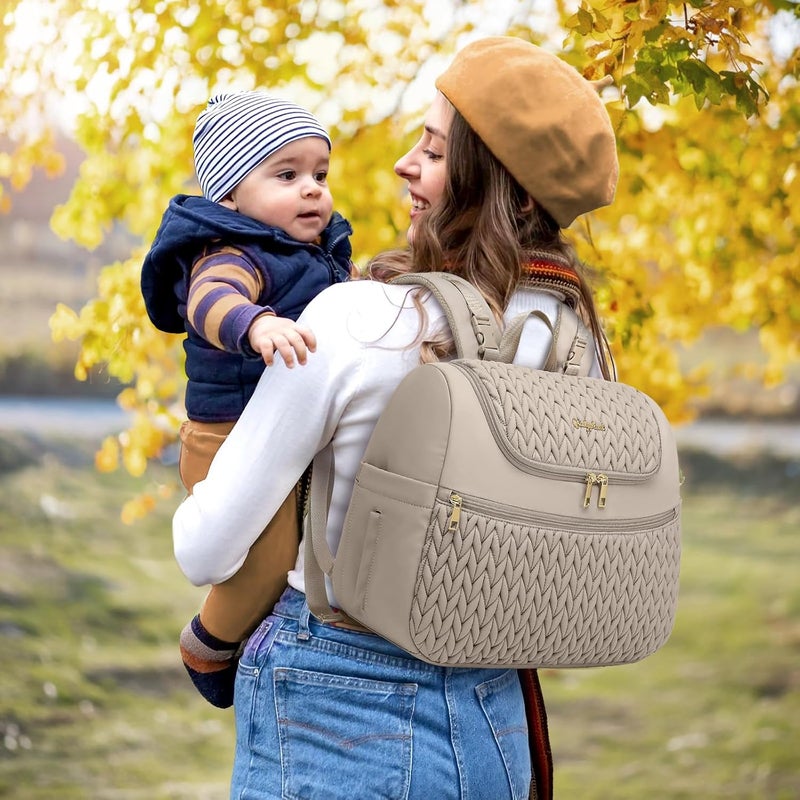 Qualyphant Breast Pump Bag for Spectra S1S2  Medela  Insulated Cooler Bag 14 Laptop Sleeve Diaper Backpack with Changing Pad  Lightweight Waterresistant  Stylish for Work Travel - Image 2