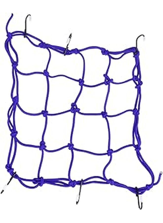 Durable Elastic Luggage Net Cover For Motorcycle Bike Truck Bed Roof Rack Blue - Image 1