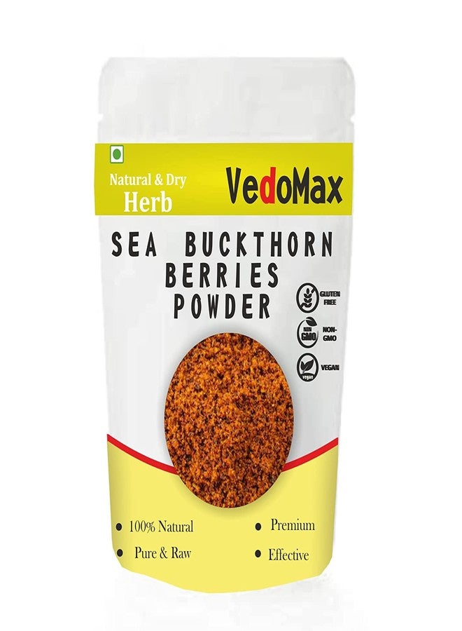 VedoMax Organic Sea Buckthorn Berries Powder | Dry Sea Buckthorn Powder | Rich in Collagen, Fiber, Omegas, Vitamin C, Vitamin E - Source of Vitamins and Phytonutrients - (50 GM) - Image 1
