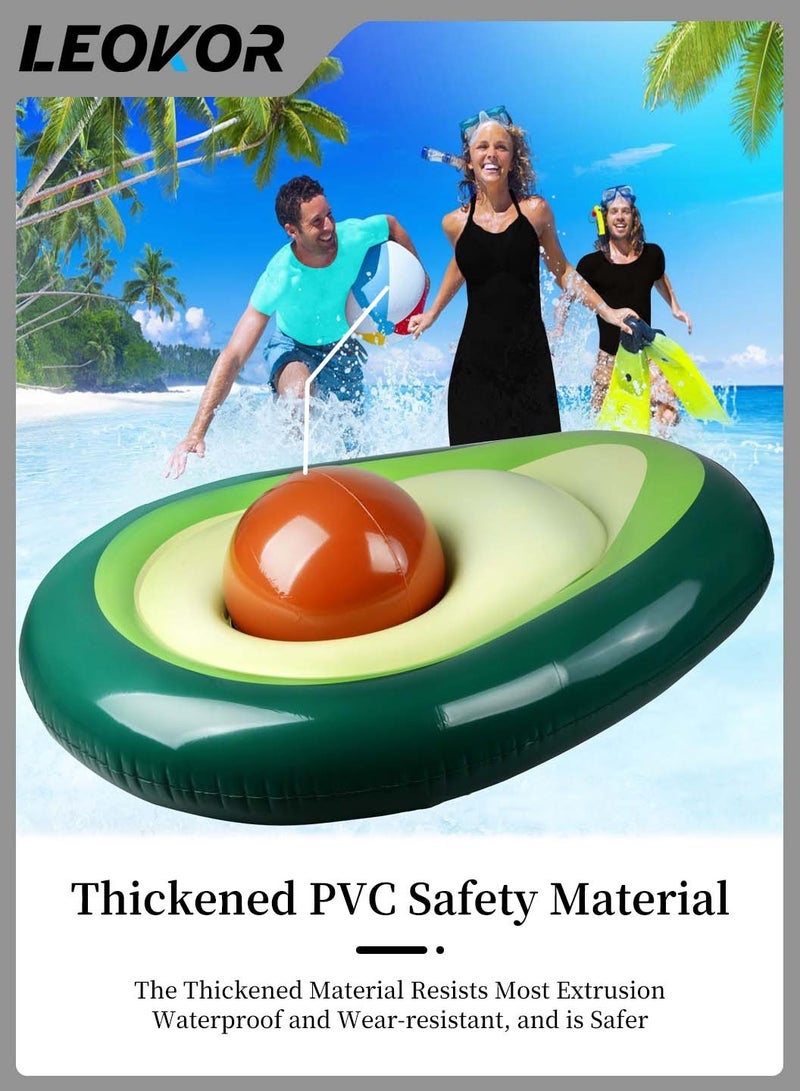 LEOKOR Swimming Ring,Inflatable Kickboard,Sofa Floating Chair Bed,with Ball and Manual Air Pump,Very Suitable for Water Parties and Summer Beaches - Image 2