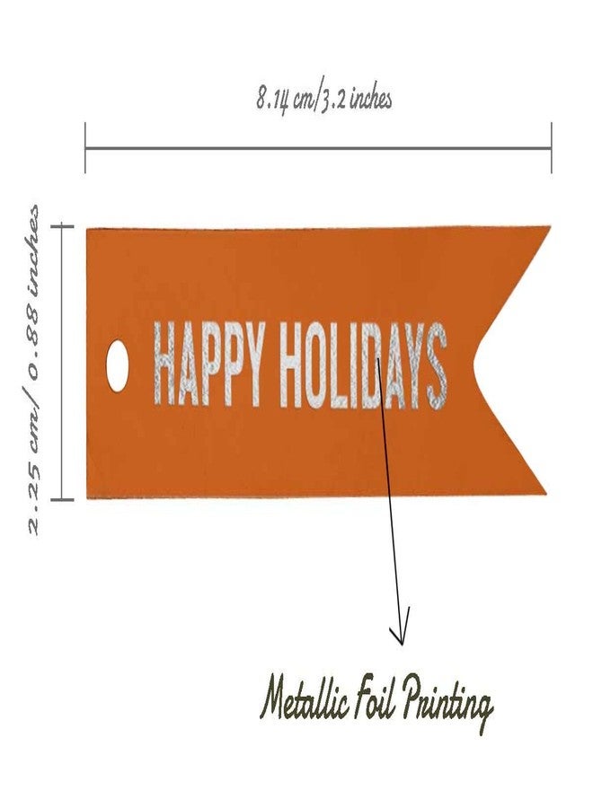 Inkdotpot Happy Holiday Bottle Tag Silver Foil Favor Hang Tags Pack of 100 - Image 5