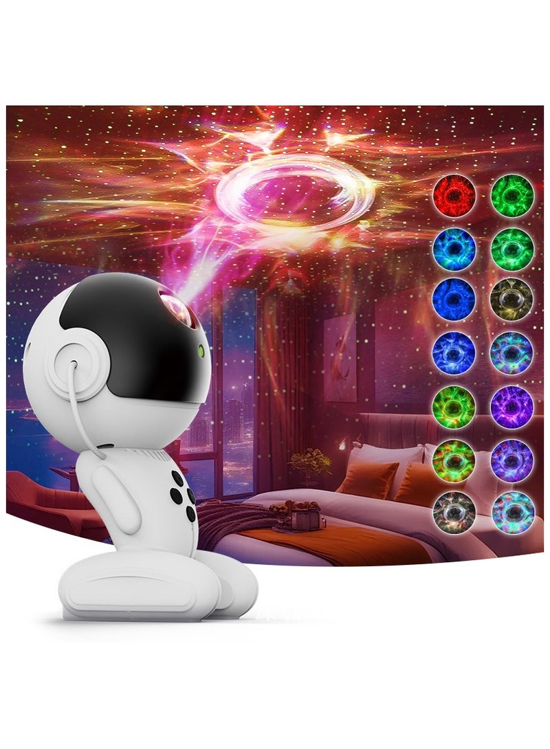 Robot Star Projector,Astronaut Star Projector,Kids Galaxy Star Led Projector Night Light with Timer Remote Control and 360°Adjustable Design for Children Adults Baby Bedroom,Party Room and Game Room  - Image 1