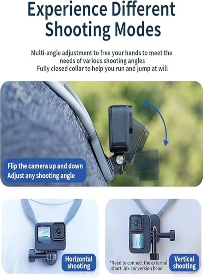 Careflection Magnetic POV Neck Selfie Holder Vertical Mount Kit, Hand Free Video Vlog Lanyard Body Strap Attachment for GoPro Max Hero Insta360 DJI Action (Without Clamp (for Action Camera) - Image 5