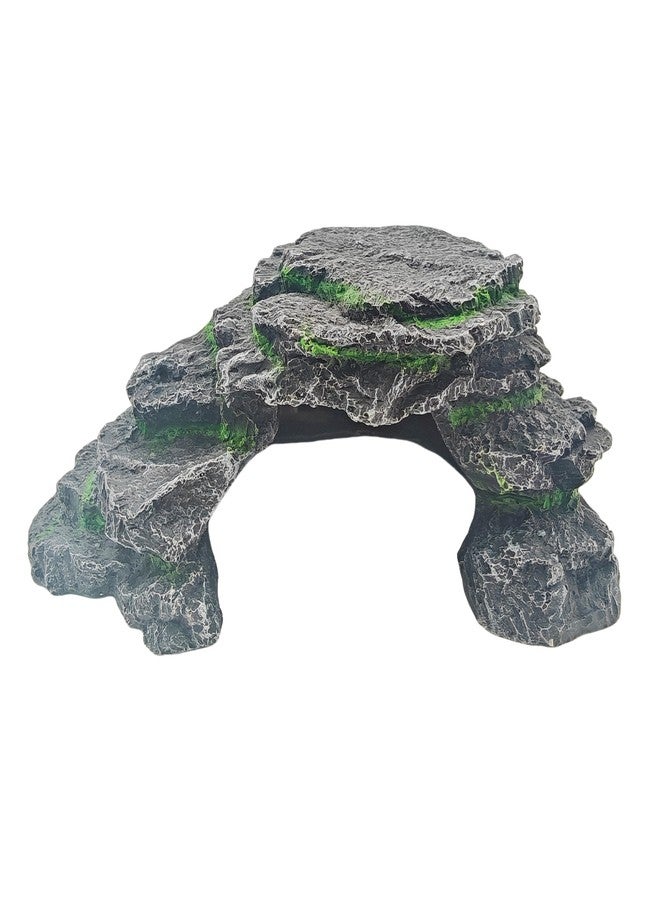 YOZIEMQ Reptile Hideouts,Resin Reptile Cave Habitat for Leopard Geckos, Lizards, Turtles, Snakes and Amphibians. (Reptile Platform, Large) - Image 2