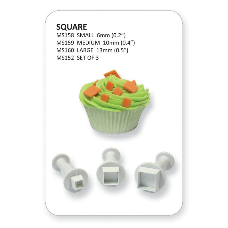 PME Plunger Cutters  Square  3-Pack - Image 3