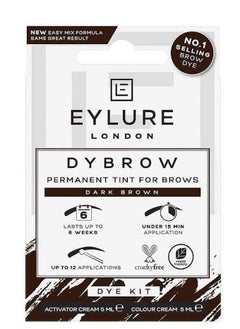 EYLURE DYBROW Permanent Tint for Brows Dark Brown Dye Kit  - Image 1