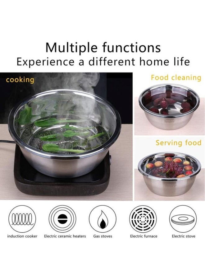 Stainless steel strainer, grater and dough hook set - Image 4