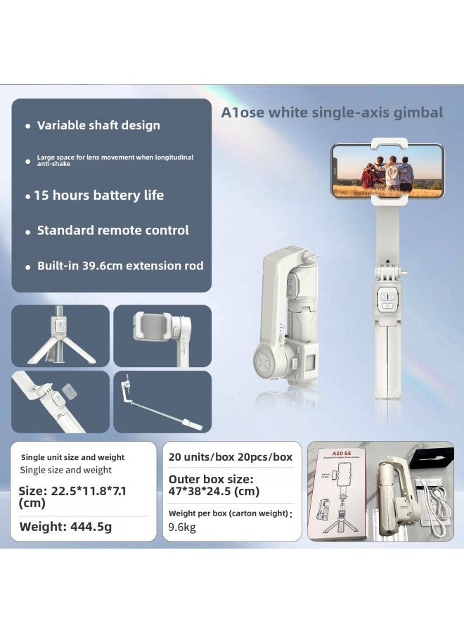 Mobile Phone Pan-tilt Stabilizer Hand-held Anti-shake Smart Follow-up 360-degree Automatic Rotation Shooting Artifact Tripod Pass-Color:A10se White + Fill Light  - Image 4