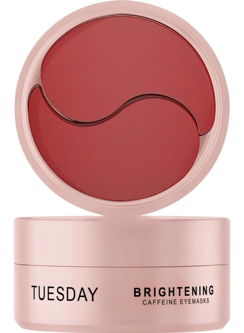 Tuesday Caffeine Eye Patches for Dark Circles&Puffiness | Hydrating Under Eye Mask with Hyaluronic Acid&Niacinamide | Reduce Fine Lines&Brighten Tired Eyes - 30 Pairs - Image 1