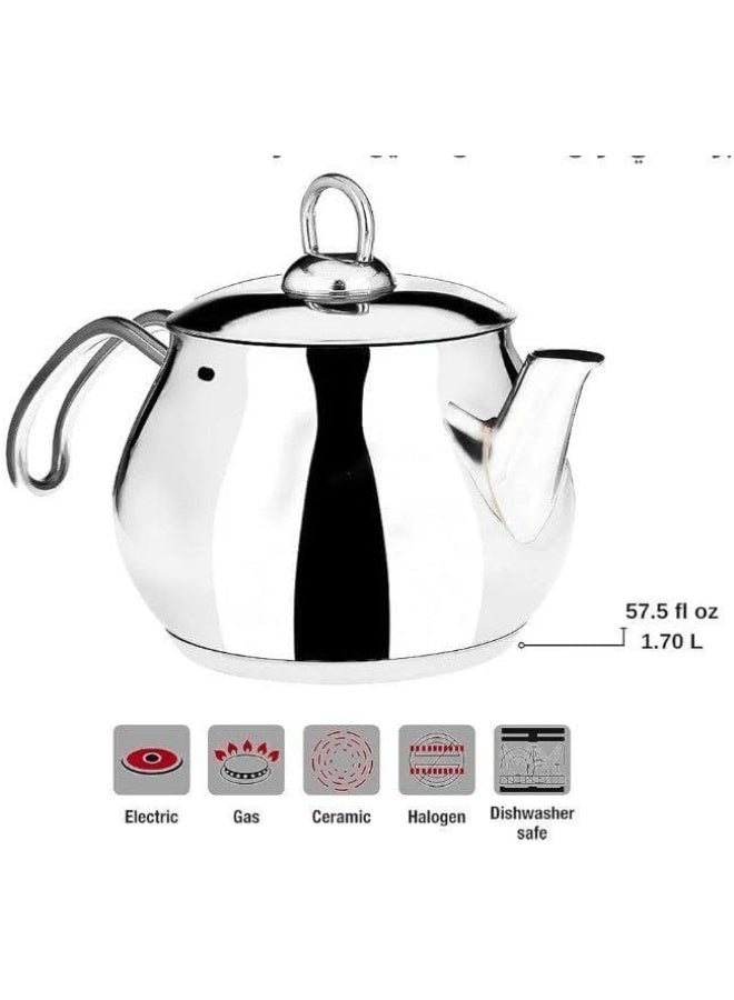 Heavy-Duty Metal Kettle – Elegant Design, Durable Material Preserves Flavor, Perfect for Tea and Coffee - Image 2