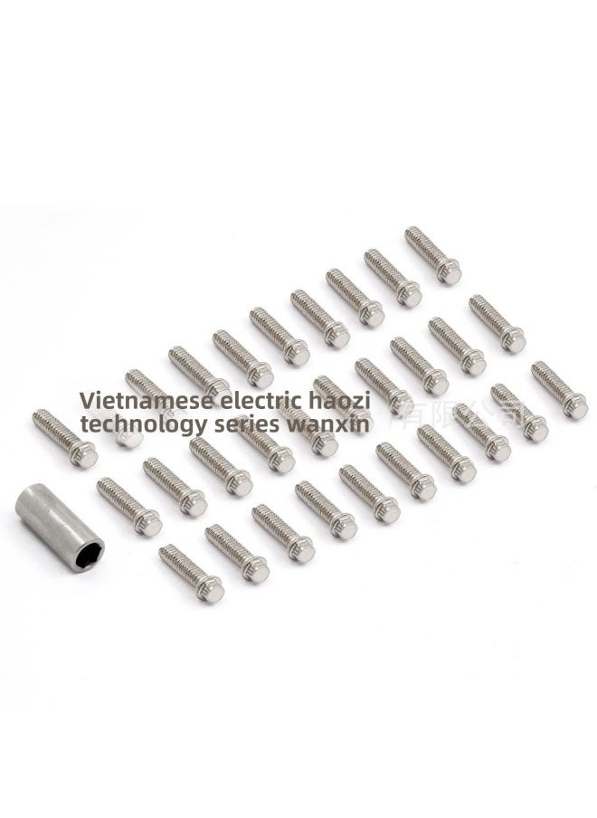 Generic - 金属螺钉1.9 2.2轮毂用于1/10 RC汽车履带车TRX4轴向SCX10 90046-颜色:M2*6 100PCS-比例:1:10 - Image 1