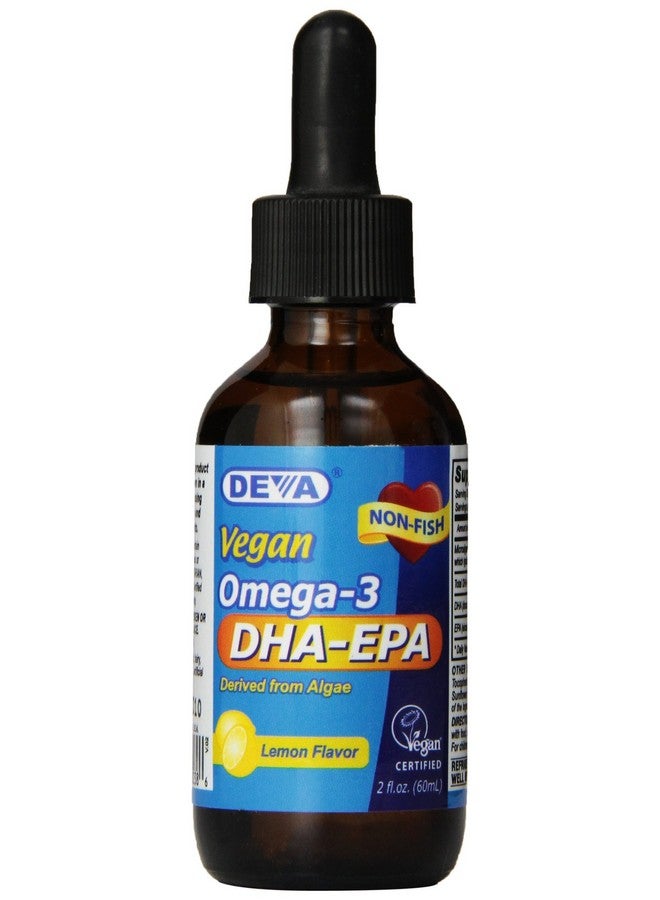 Deva Nutrition Vegan Liquid Dha Epa Herbal Supplement Lemon Flavor 2 Ounce 40005 - Image 1