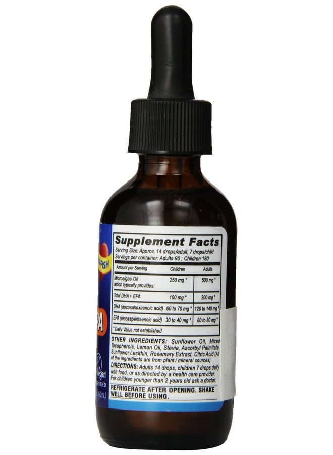 Deva Nutrition Vegan Liquid Dha Epa Herbal Supplement Lemon Flavor 2 Ounce 40005 - Image 3