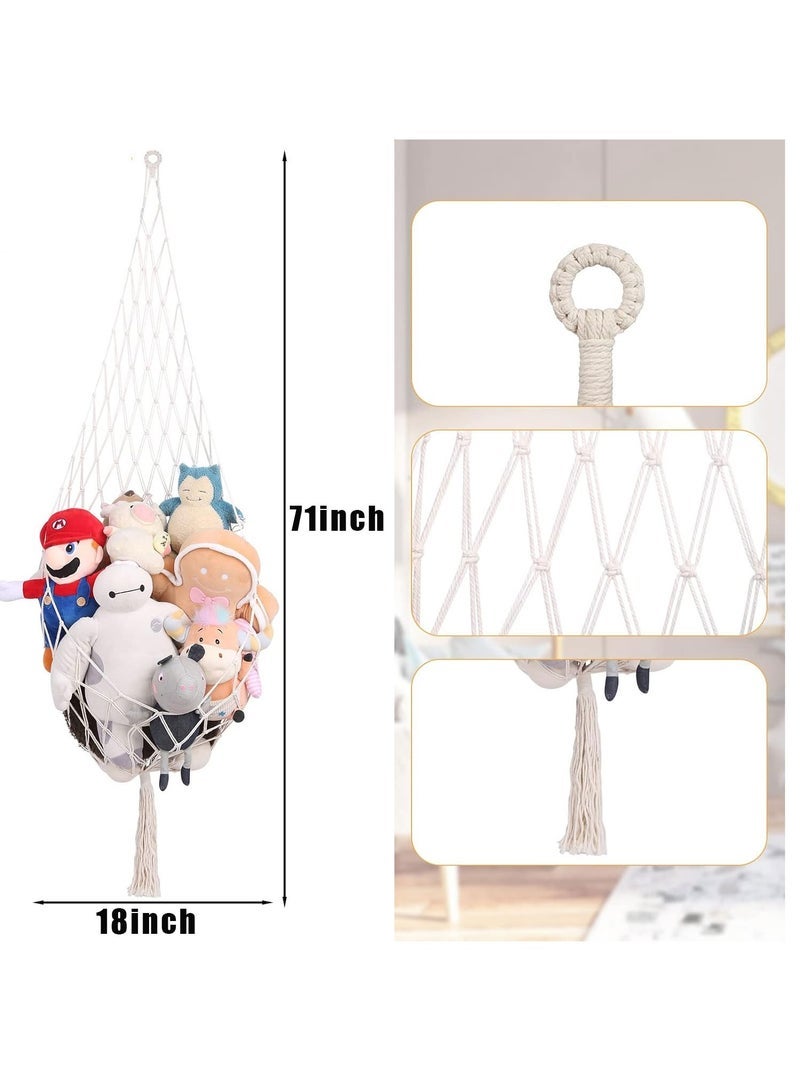 Captaintech Size Stuffed Toy Hanging Organizer Net for Kids Bedroom Playroom - Image 4