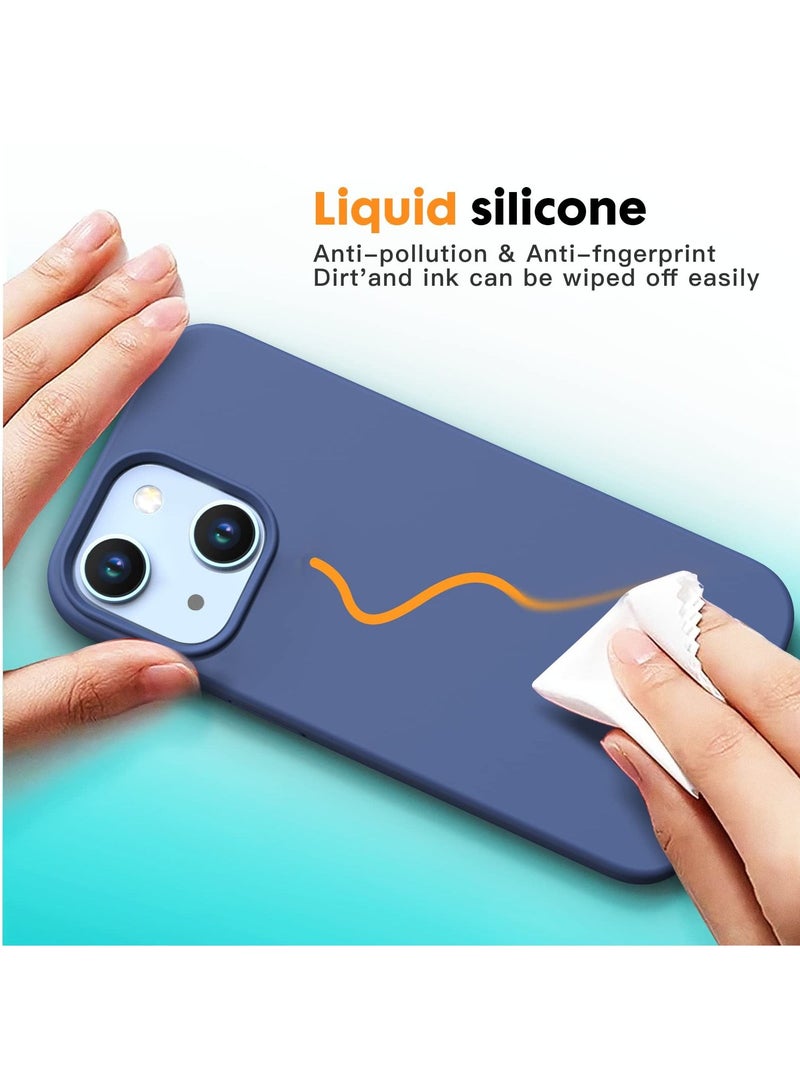 BORTONY iPhone 14 Case 6.1 Inch Liquid Silicone Full Rubber Protection Anti Scratch Drop Proof Protective Cover with Inside Soft Microfiber Lining for Apple iPhone 14 - Image 3