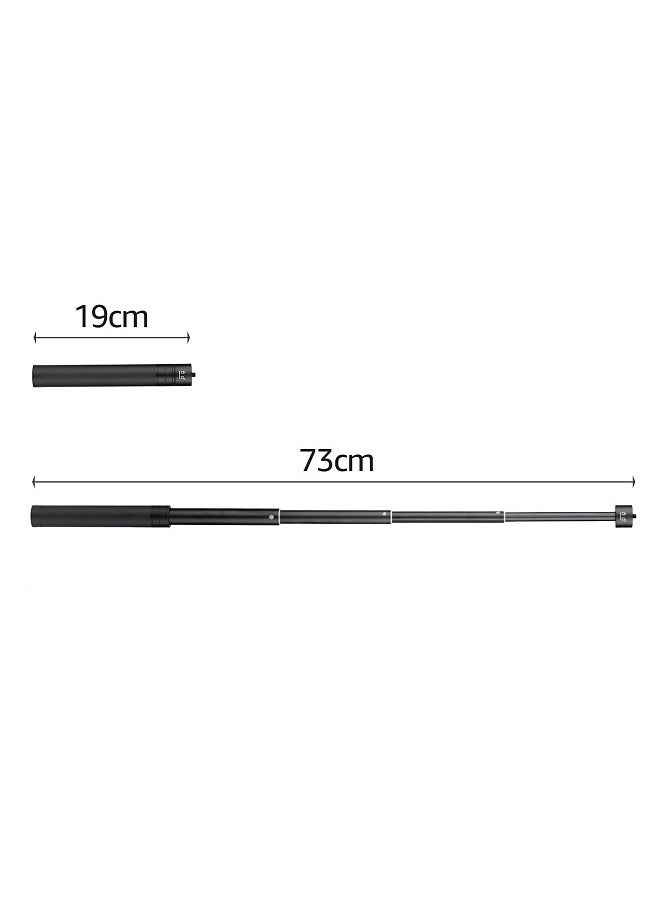 Generic - Telescopic Stabilizer Extension Rod Max. Length 73cm Aluminum Alloy Pole with 1/4 Inch Screw and Screw Hole for Gimbal Stabilizer zhiyun Feiyu - Image 1