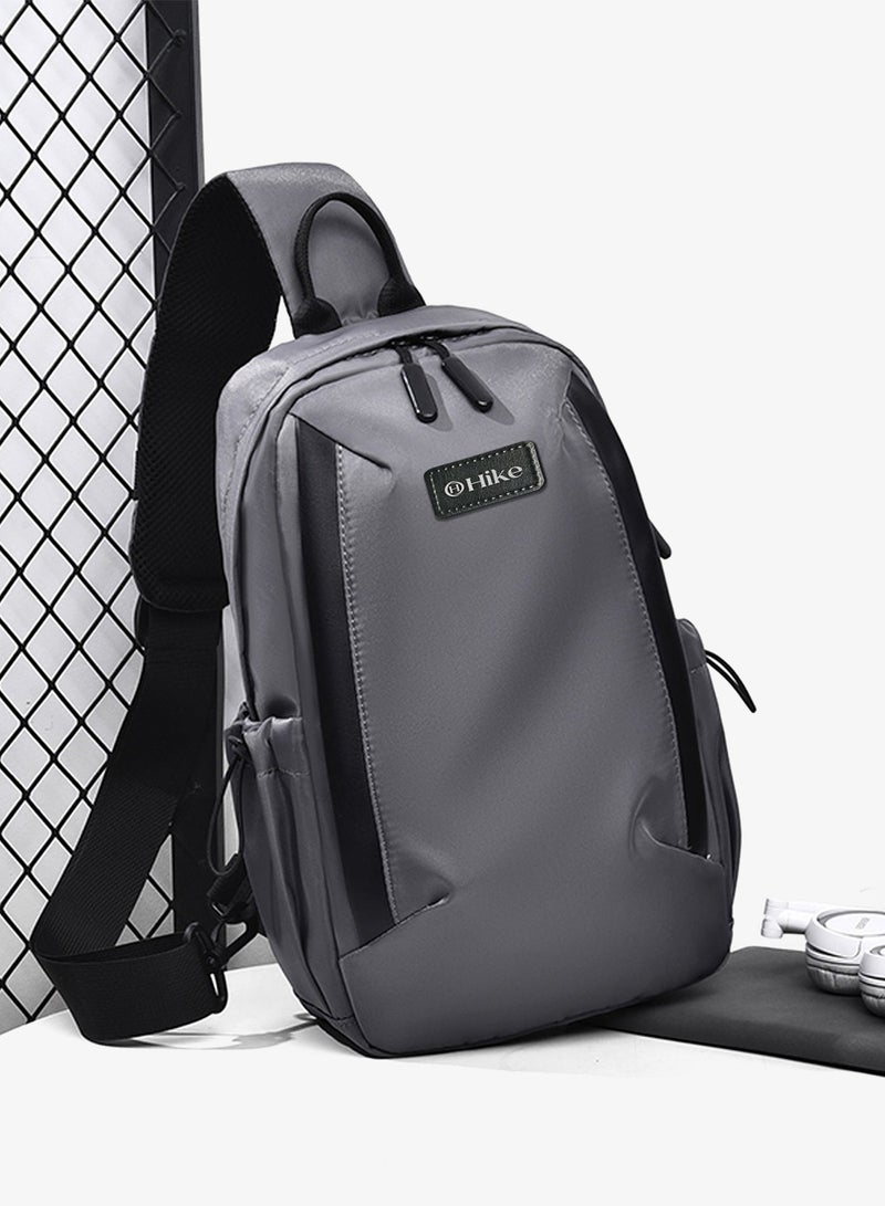 HIKE Unisex Durable Cross-body Bag Water Resistant Anti-Theft Unisex Sling bag for Travel School College Business Shopping Outdoor, HK3321, Grey - Image 3