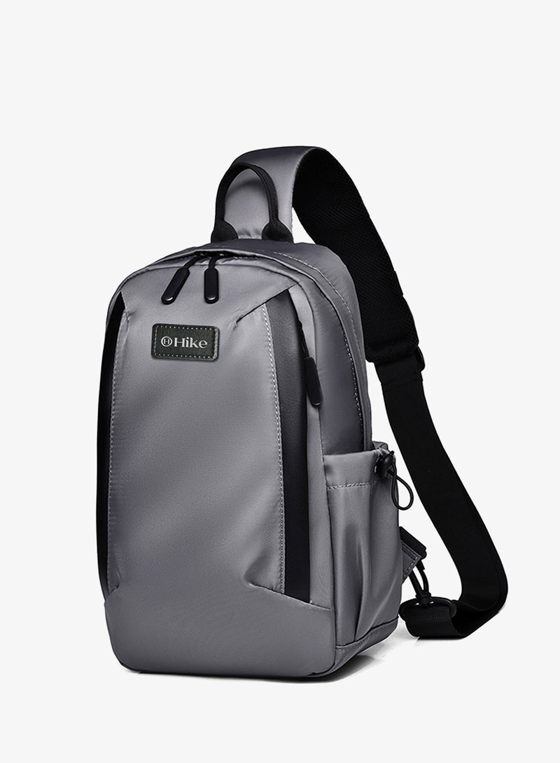 HIKE Unisex Durable Cross-body Bag Water Resistant Anti-Theft Unisex Sling bag for Travel School College Business Shopping Outdoor, HK3321, Grey - Image 1