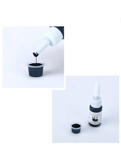 EIPTWH 6 Pcs Tattoo Ink Color Set, Professional Black Tattoo Ink Red White Blue Tattoo Ink Set 5ML Tattoo Pigment for Outlining Shading Permanent Tattoo Supplies  - Image 2