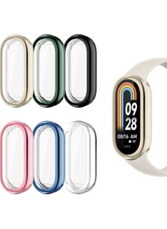 Y&D SYOSI 6 Pcs Screen Protector for Xiaomi Mi Band 8, 3D Full Coverage Case Curved Soft Edge Film TPU Scratch Proof Bumper Frame Compatible with 8  - Image 1