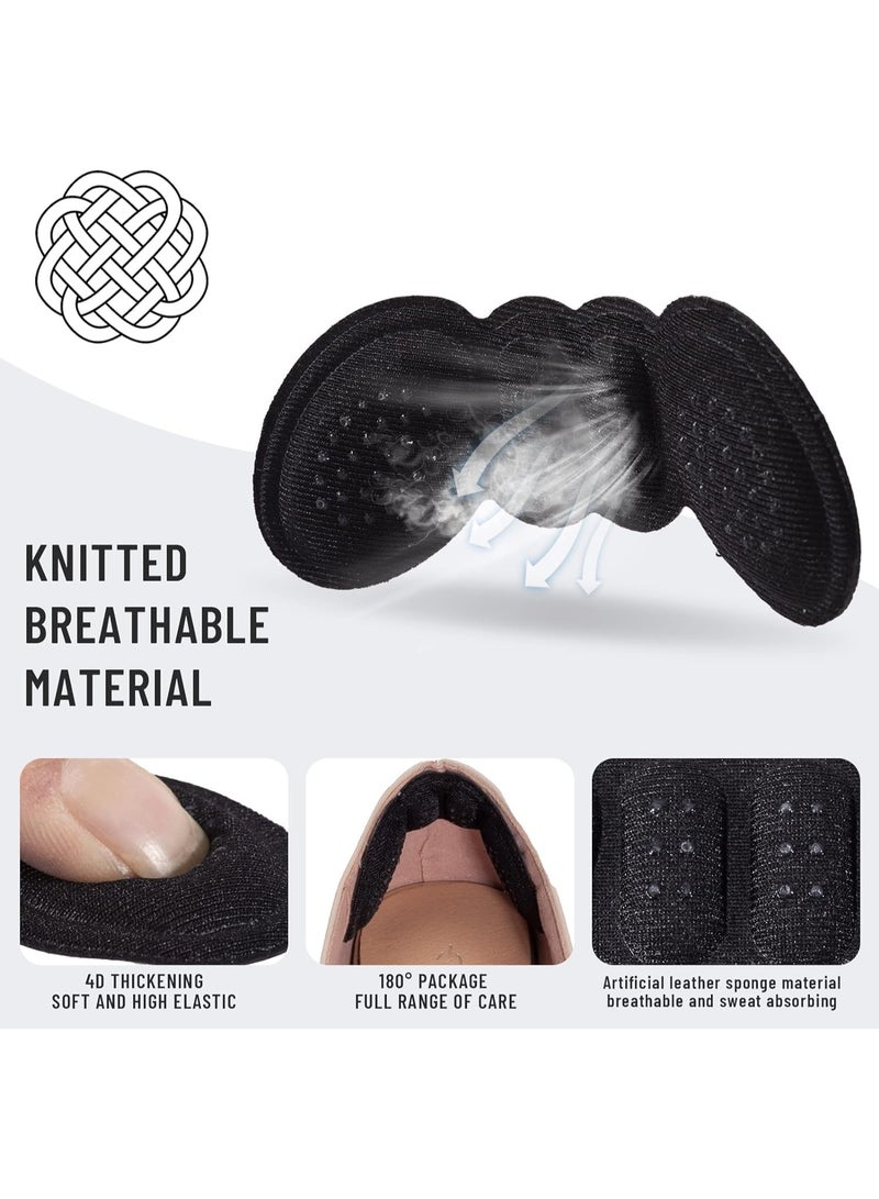 Silicone/fabric heel pads, cushioned insoles for loose shoes, comfortable heel pads for extra-large shoes for men and women, padding to improve shoe fit and comfort, prevents heel slippage and blisters, multi-colored - Image 2