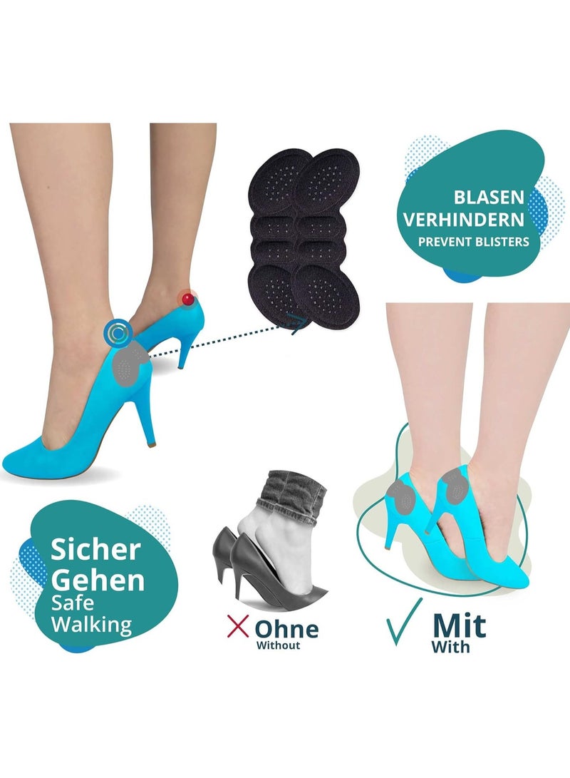 Silicone/fabric heel pads, cushioned insoles for loose shoes, comfortable heel pads for extra-large shoes for men and women, padding to improve shoe fit and comfort, prevents heel slippage and blisters, multi-colored - Image 4