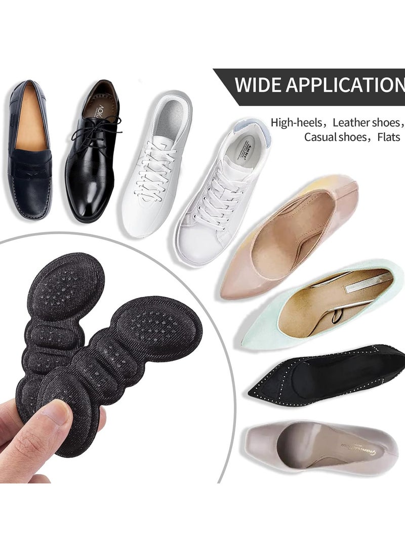 Silicone/fabric heel pads, cushioned insoles for loose shoes, comfortable heel pads for extra-large shoes for men and women, padding to improve shoe fit and comfort, prevents heel slippage and blisters, multi-colored - Image 5