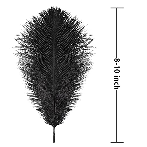 Soarer Black Ostrich Feathers Bulk - 30pcs 8-10 inches for Wedding Party Centerpieces, Home Decorations and DIY Crafts(Black) - Image 5