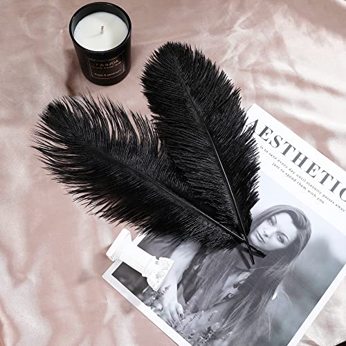 Soarer Black Ostrich Feathers Bulk - 30pcs 8-10 inches for Wedding Party Centerpieces, Home Decorations and DIY Crafts(Black) - Image 4