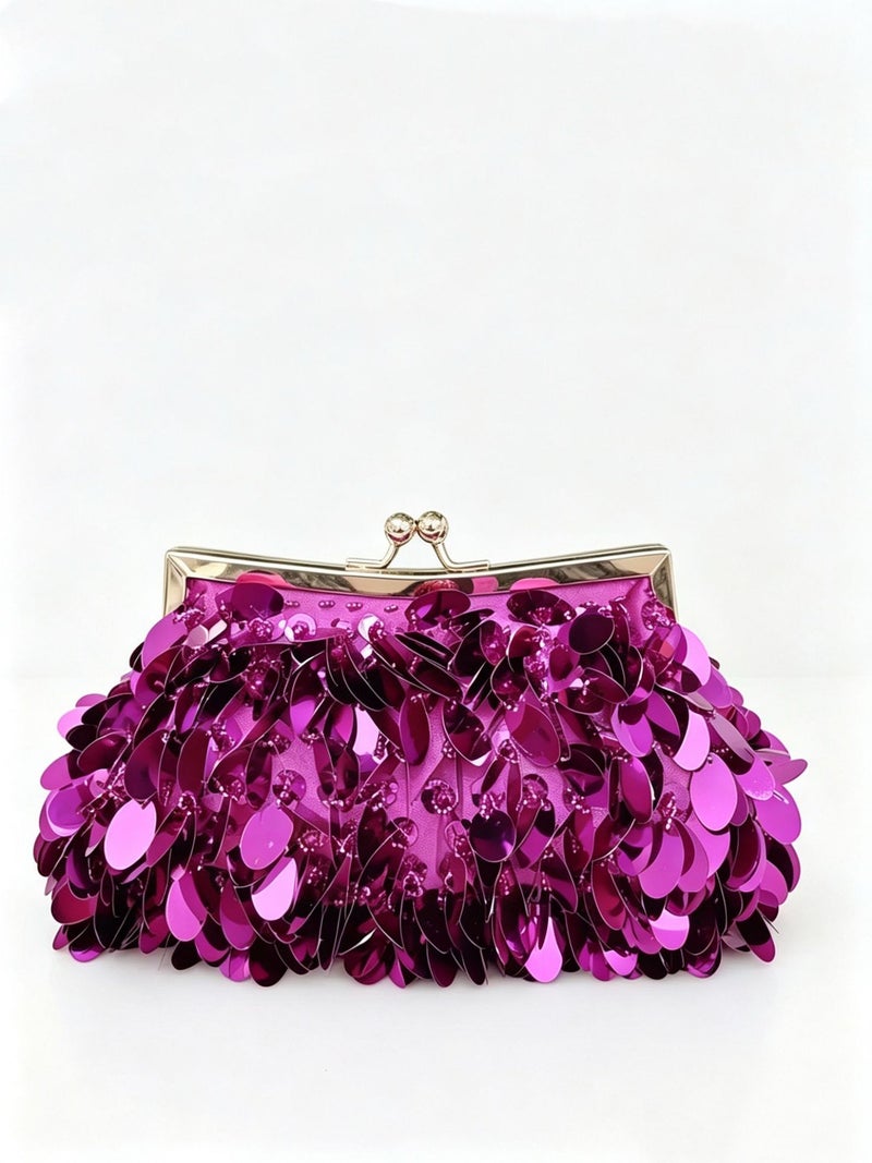 Sequin Clutch Evening Bag - Image 5