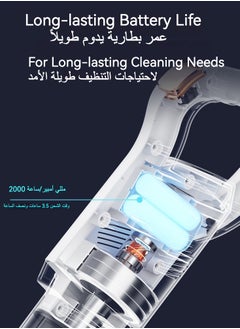Generic HuaKe Handheld Vacuum Cleaner 2-in-1 Portable Mite Remover, 360 All-round Vacuuming, 1.7L Visual Large Capacity, Washable Filter, Ultra-Quiet Cordless Vacuum Cleaner for Car, Home, Kitchen, Bathroom  - Image 2