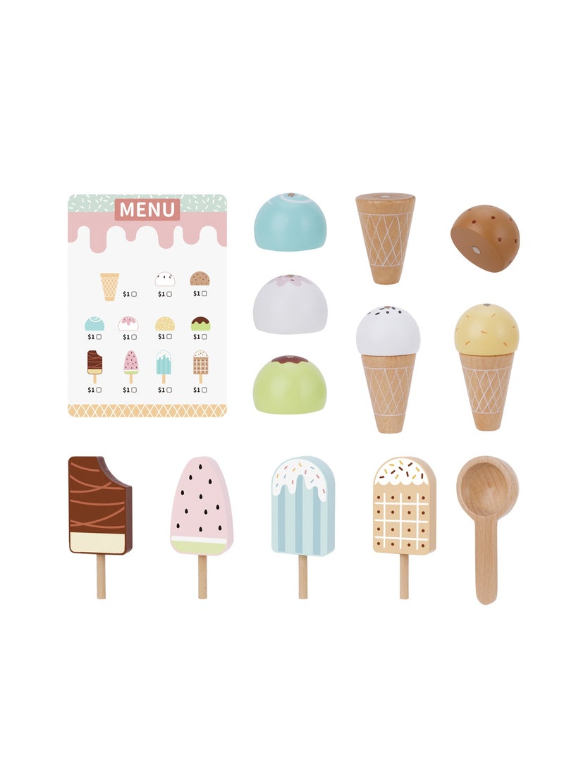 توكي توي مجموعة متجر الآيس كريم من توكي تويز - 13 قطعة - Image 3