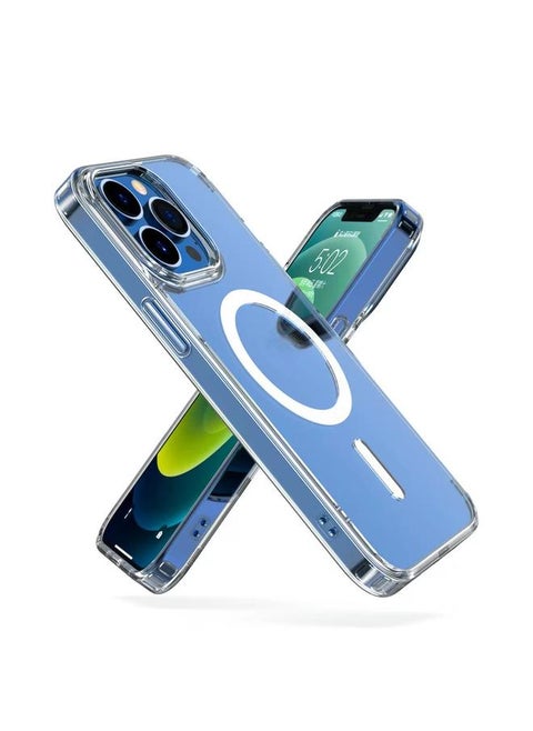 For iPhone 13 Mutural Jingtou Series Magnetic PC + TPU Phone Case(Clear)