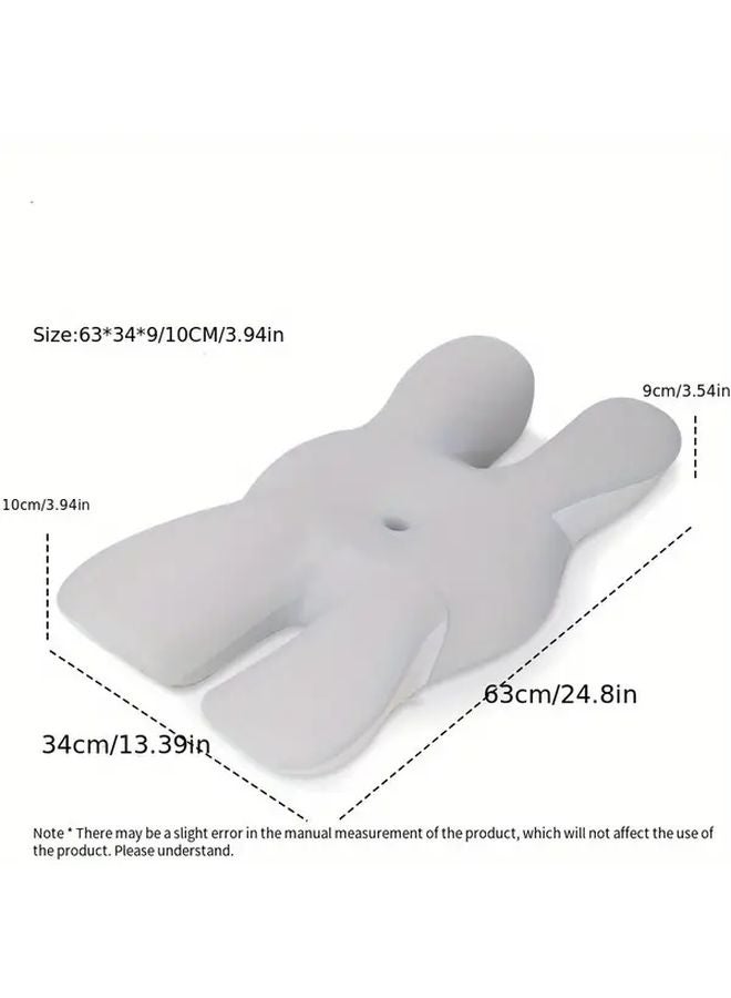 Grey Ergonomic Butterfly Neck Pillow For Side Sleepers Cervical Support - Image 3
