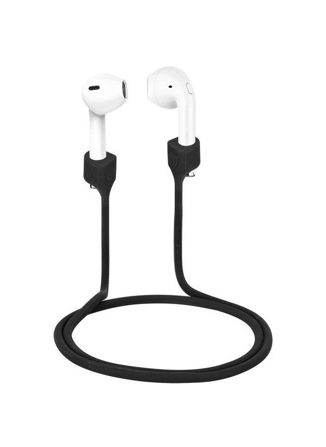 Thoraya - Double Magnetic Silicon Anti Lost Earphone Loop Strap String Rope Cord for Airpods Black - Image 1