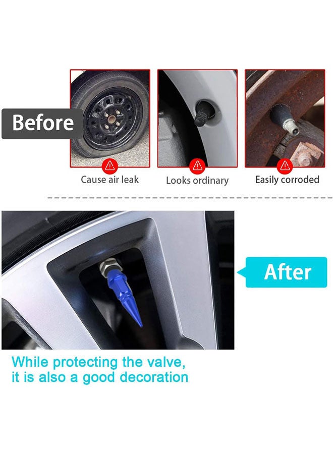 Generic Car Wheel Tire Valve Caps Dustproof 4 Pcs - Image 3
