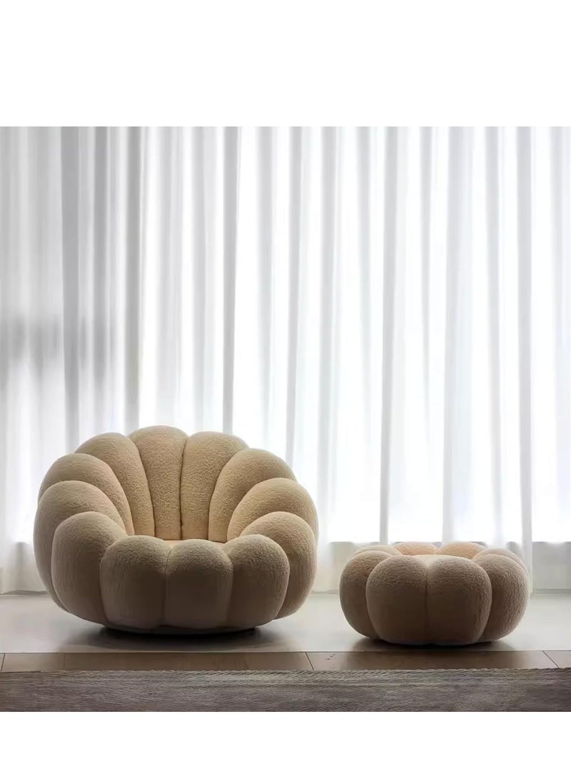 Generic Lazy Sofa Comfy Bean Bag Sofa Chair with Ottoman Bean Bag Chair High Pressure Sponge Modern Accent Chairs for Living Room Bedroom  - Image 1