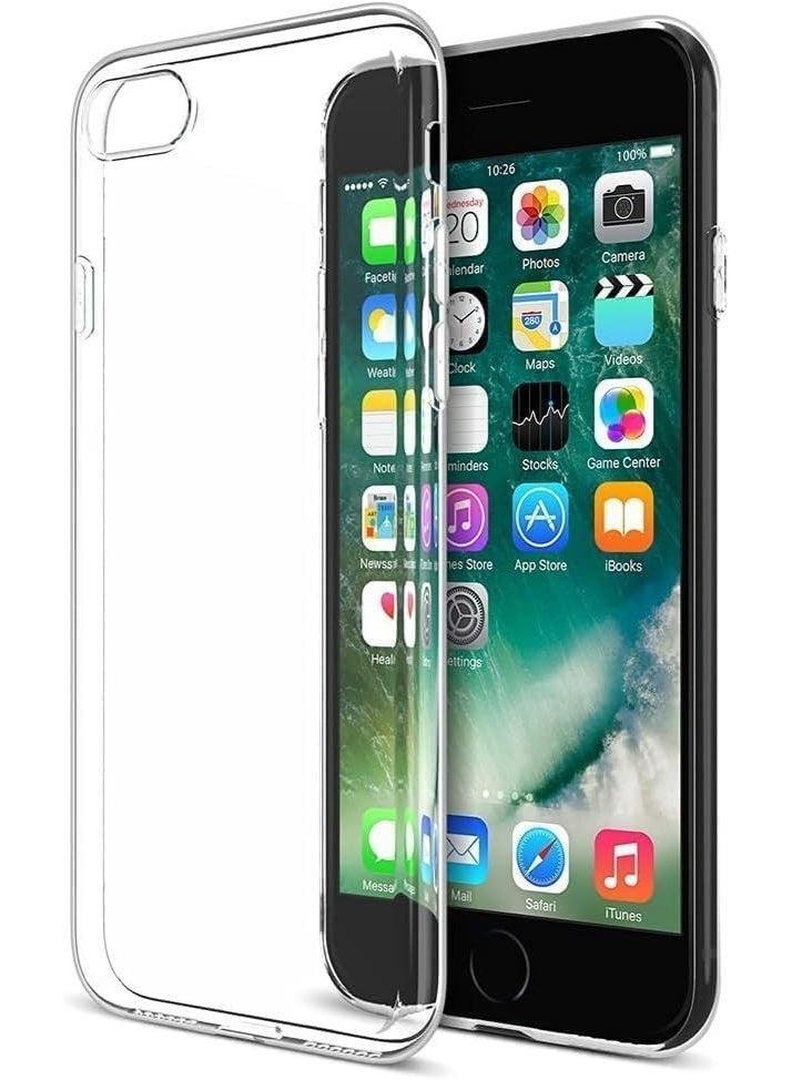 جراب شفاف بسيط متوافق مع iPhone 7/8/SE 2022/SE 2020، جراب شفاف، غطاء هاتف TPU مضاد للاصفرار لحماية الجسم بالكامل - شفاف (iPhone 7/8/SE 2022/SE 2020) - Image 2