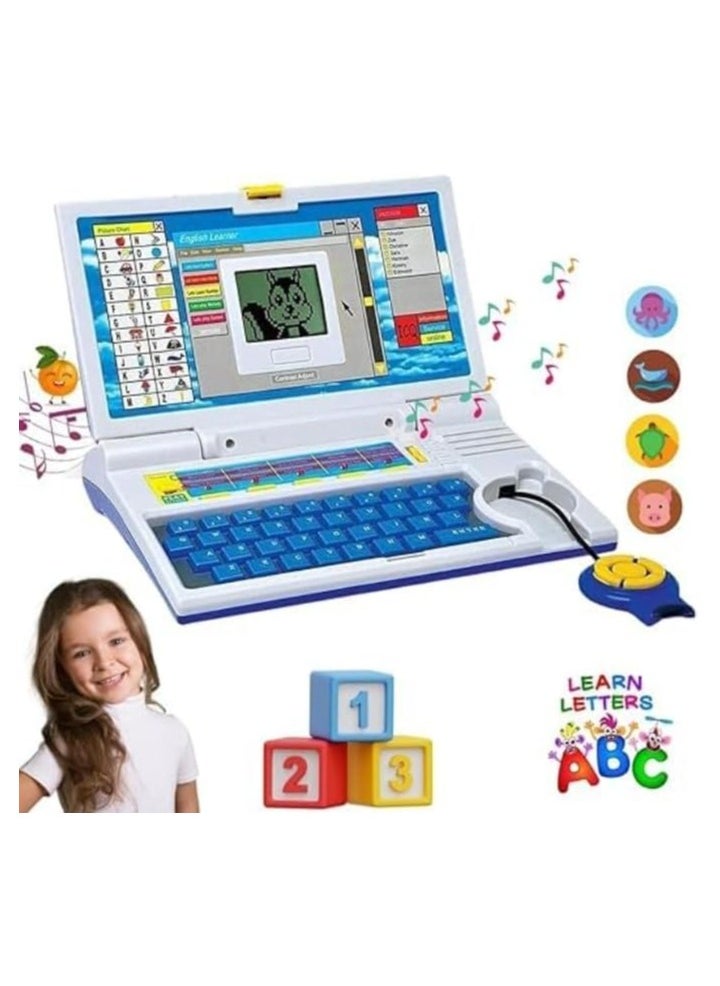 TOY GARDEN Kids Special Entertainment and Teaching Fun English Spelling Test Notebook Laptop Toy for Best Gift (Mouse Included) (Multi-Color)  - Image 1
