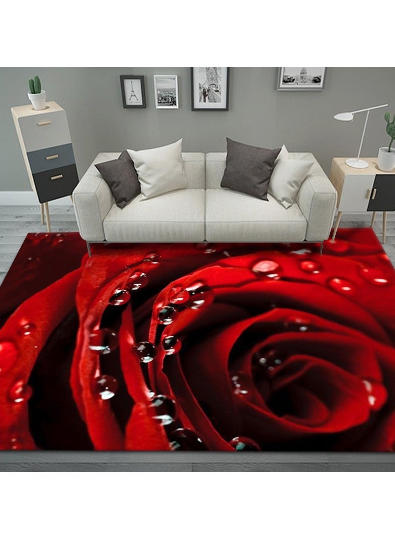 سجادة طاولة القهوة ثلاثية الأبعاد عالية الجودة من ألياف البوليستر لغرفة المعيشة