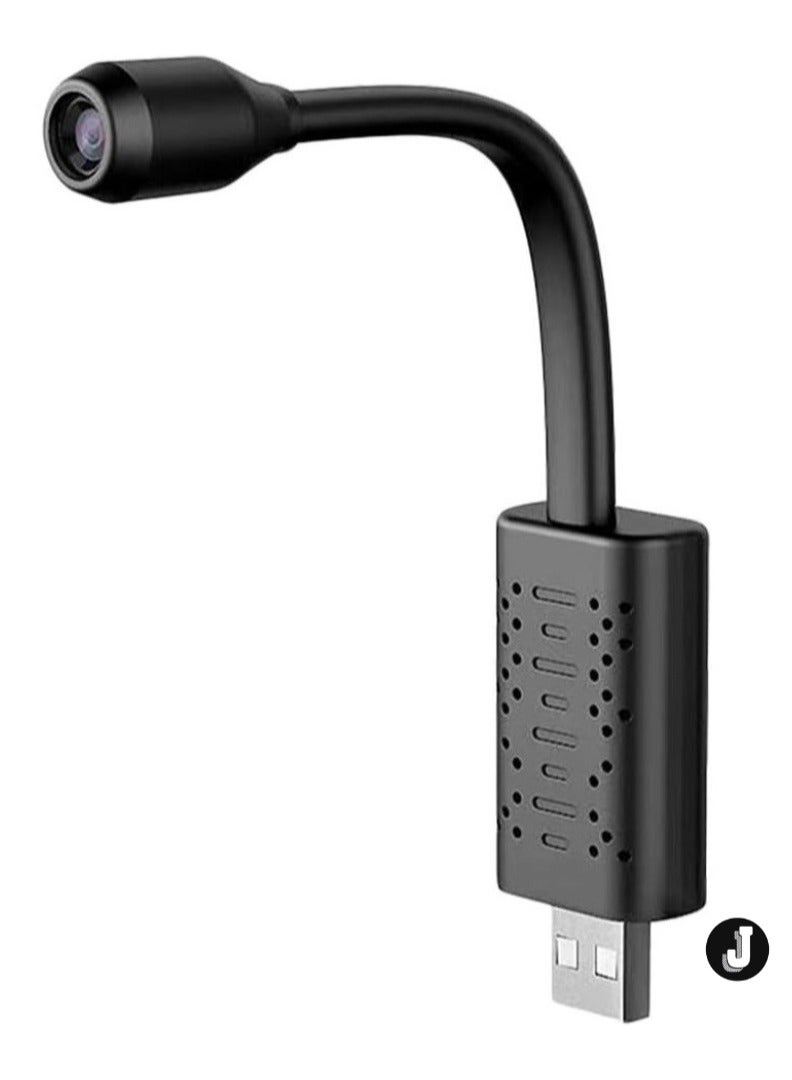 JAJEEK "USB Portable WiFi Camera – Mini Wireless 360° Rotatable IP Camera with Motion Detection, Compact Design (Black)" - Image 1