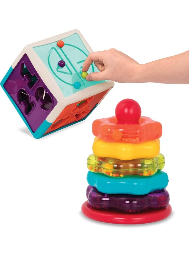 BATTAT Super Combo Set - Shape Sorter & Stacking Rings, Learning & Developmental Toys, Pre School Toys, Best Gift For Babies And Toddlers  - Image 2