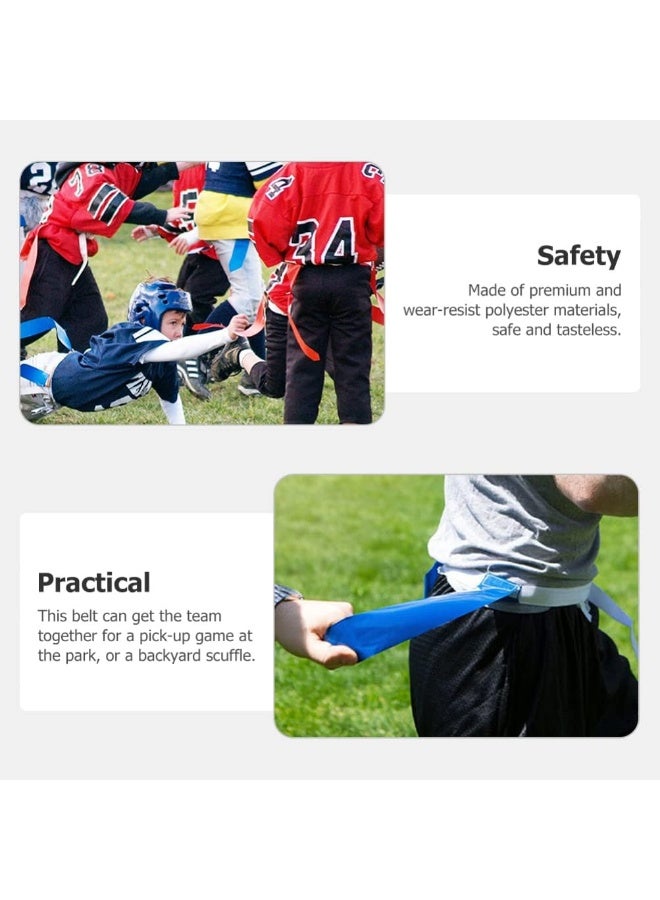 BESPORTBLE 1 Set Sports Flag Football Set Player Flag Football Belts Triple Flag Rugby Belt with 4 Cones for Youth and Adults Training Equipment - Image 5